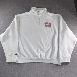 Miami University Sweatshirt‎ Mens XL 1/4 Zip Mock Neck JanSport Fleece Pullover